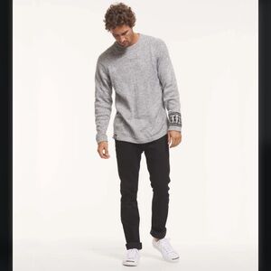 PAKA Peru Alpaca The Costa Light Gray Knit Sweater Handmade Size L EUC